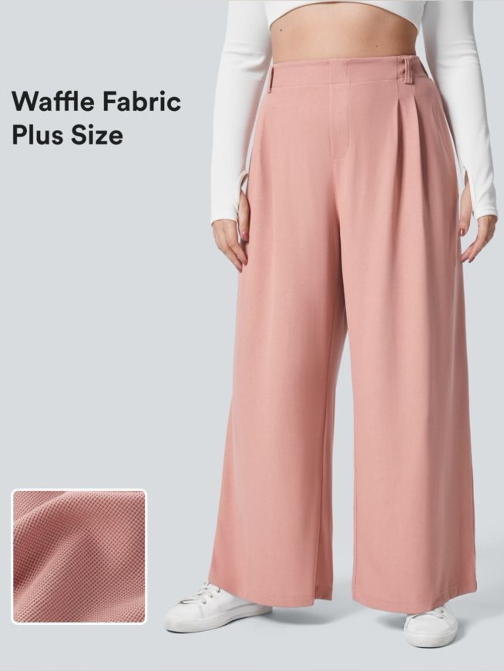 HALARA Halara Flex™ High Waisted  Wide Leg Waffle Knit Pant - size 3X